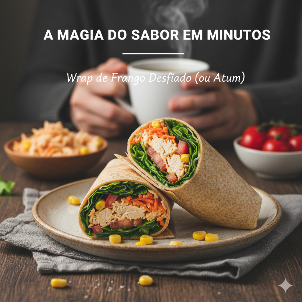 Wrap de Frango Desfiado (ou Atum)