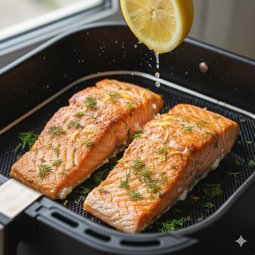Salmão Grelhado na Air Fryer