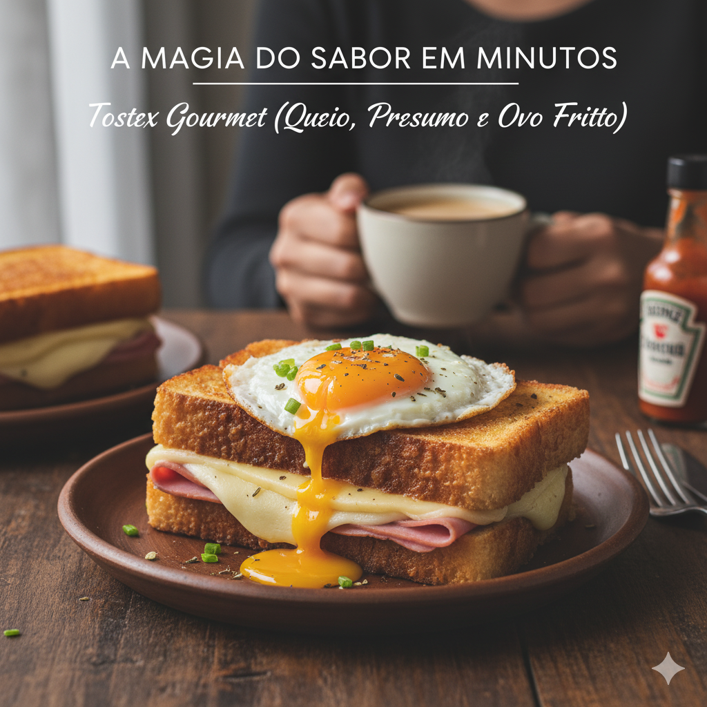 Tostex Gourmet (Queijo, Presunto e Ovo Frito)