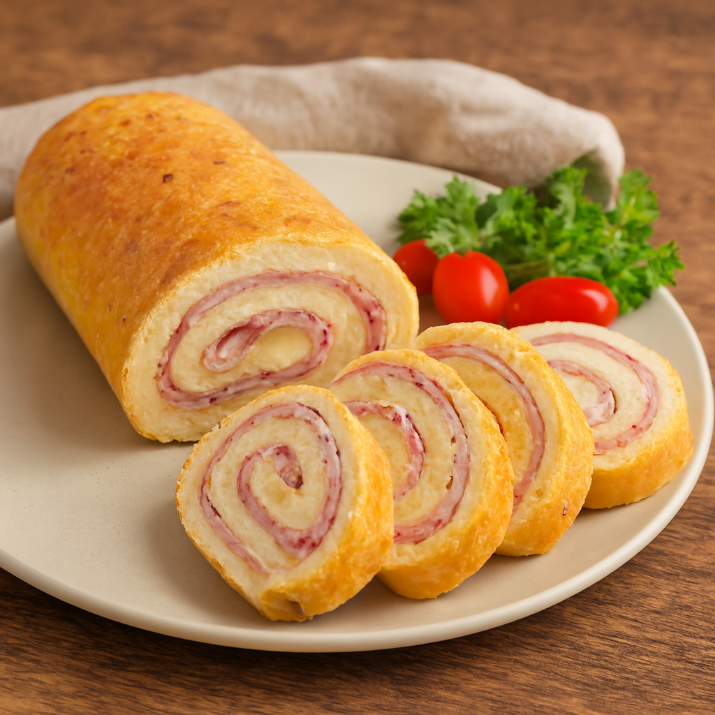 Rocambole de Queijo e Presunto: Receita Simples e Prática para o Dia a Dia | Economize na Cozinha!