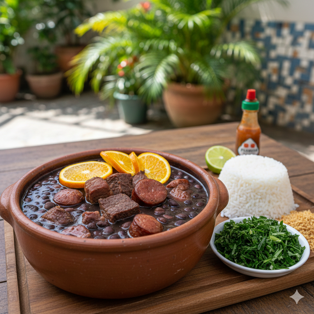 Descubra os sabores do Brasil com esta receita tradicional de feijoada, perfeita para refeições em família econômicas.