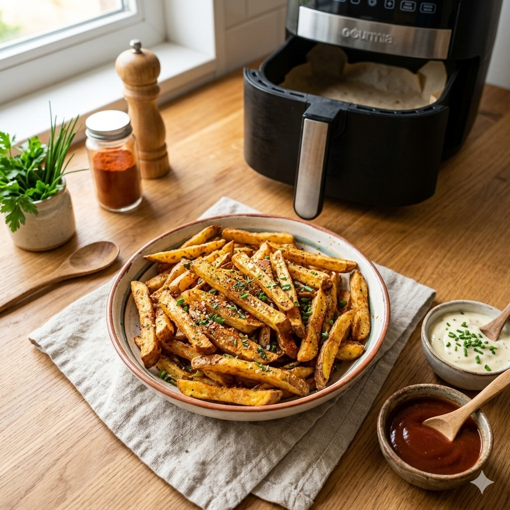 Descubra como preparar batatas fritas crocantes e saudáveis na sua air fryer com nossas receitas simples e dicas infalíveis!