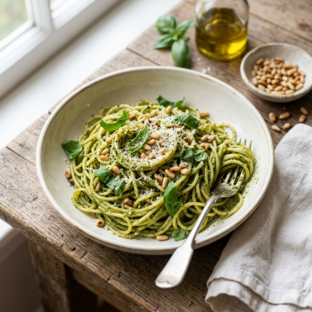 Pasta ao Pesto Caseiro - Receita Rápida e Saborosa