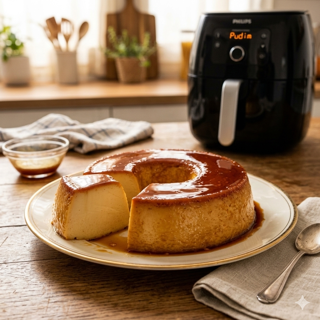 Descubra como fazer este irresistível pudim na air fryer e economize tempo na cozinha com nossa receita simples!