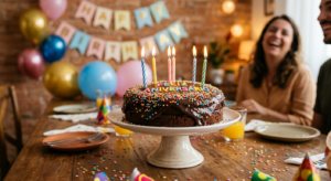 Celebre a vida com a doçura inesquecível do nosso bolo de aniversário de chocolate simples. A receita perfeita para momentos especiais em casa!