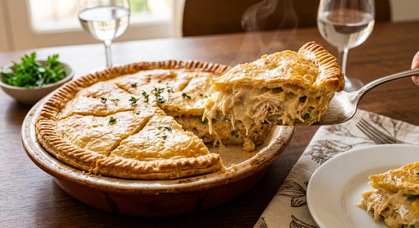 Encante sua família e amigos com esta Torta de Frango Cremosa, uma receita perfeita para tornar qualquer refeição inesquecível e cheia de sabor!