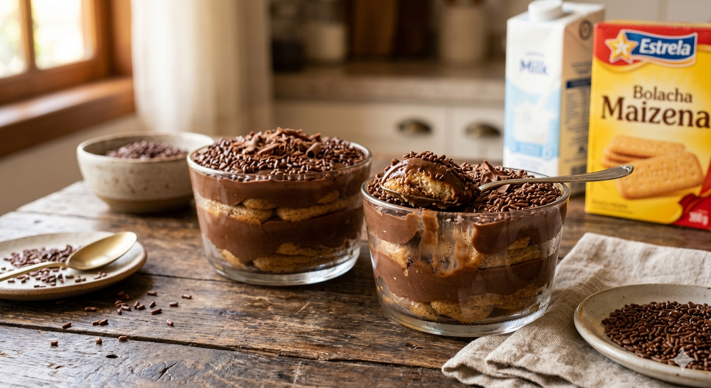 Pavê de Chocolate com Bolacha Maizena Receita Fácil