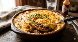 Escondidinho de Carne com Purê Cremoso de Mandioca Receita