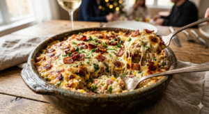 Apresentando o irresistível Arroz de Forno com Queijo e Bacon: uma combinação perfeita de praticidade e sabor que vai encantar a todos à mesa!