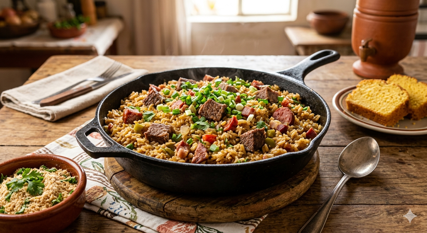 Image for Arroz Carreteiro Simples com Sobras de Carne: Economia, Sabor e Tradição na Sua Mesa