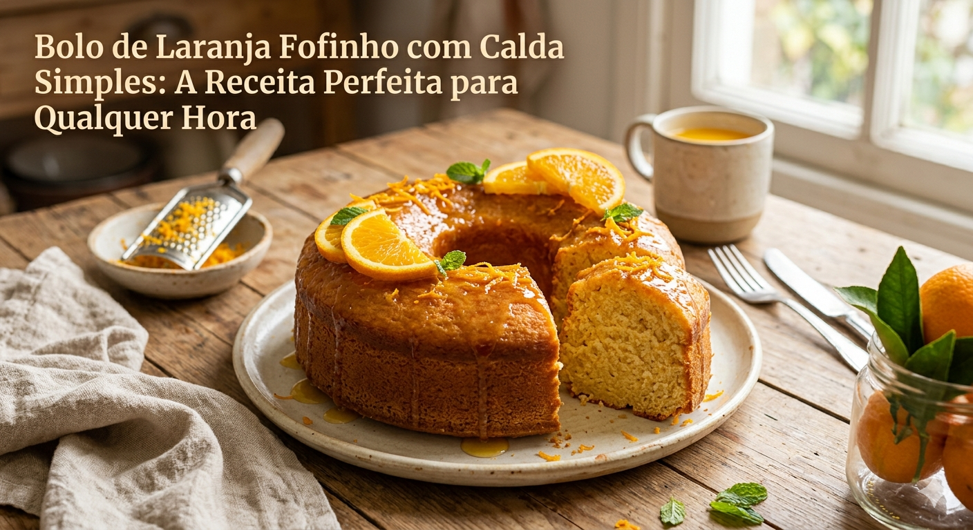Image for Bolo de Laranja Fofinho com Calda Simples: A Receita Perfeita para Qualquer Hora