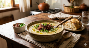 Image for Creme de Mandioca com Carne Seca Simples: O Aconchego da Culinária Brasileira no seu Dia a Dia