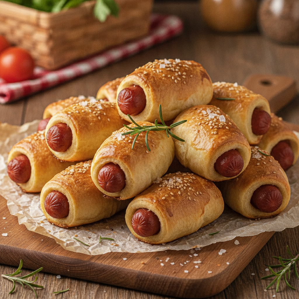 Image for Enroladinho de Salsicha Assado com Massa Fácil: O Lanche Perfeito para Toda Hora