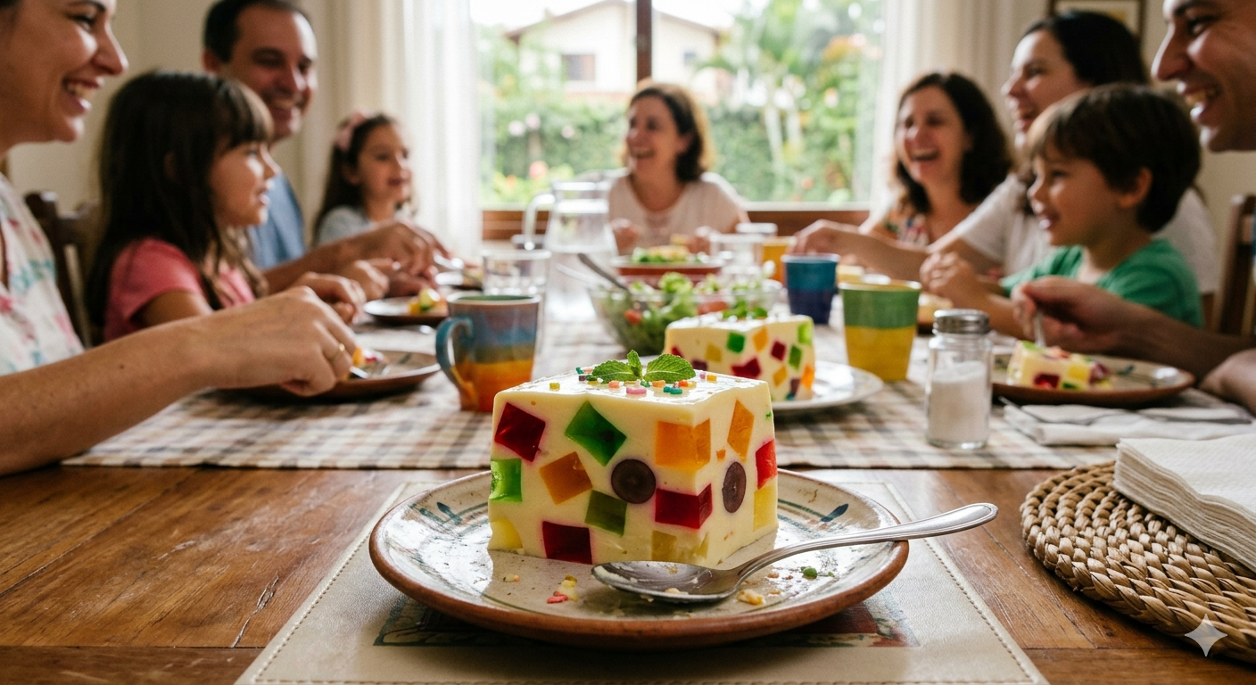 Image for Gelatina Mosaico Cremosa: A Sobremesa Perfeita e Fácil para seu Domingo em Família