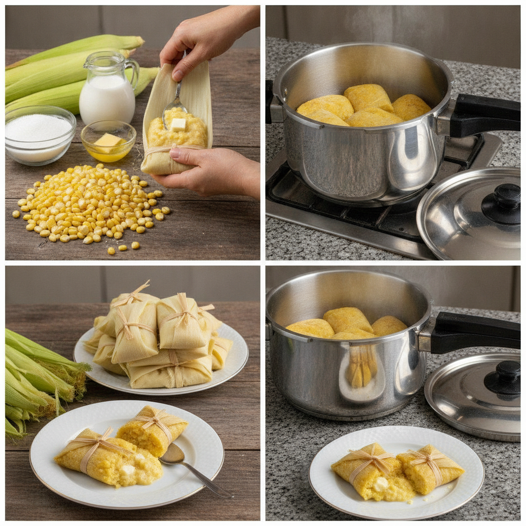 Pamonha Doce na Panela de Pressão - Passo a Passo Sem Segredos