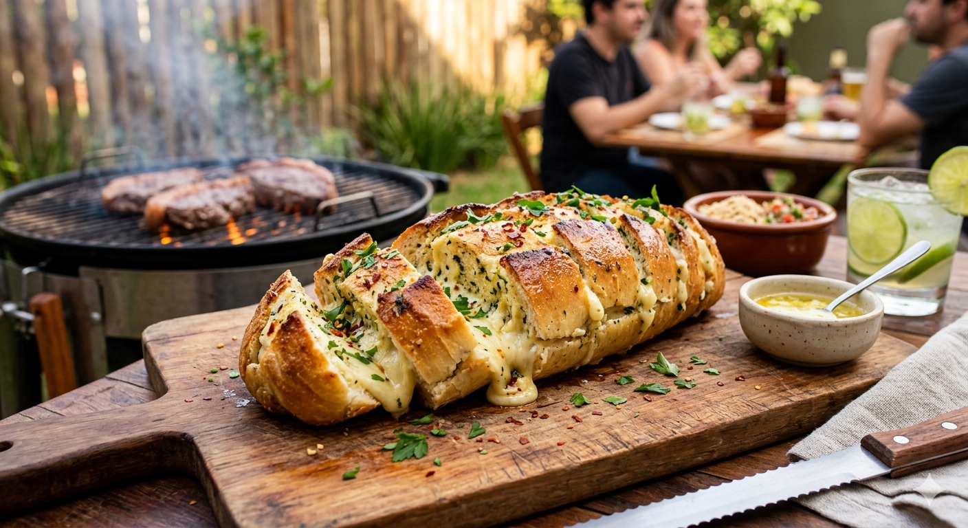 Image for Pão de Alho Recheado Feito em Casa: Receita Simples para Brilhar no Churrasco ou Lanche!