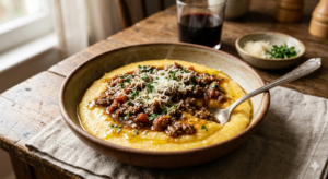 Image for Polenta Cremosa com Ragu de Carne Moída: O Conforto Que Aquece o Paladar