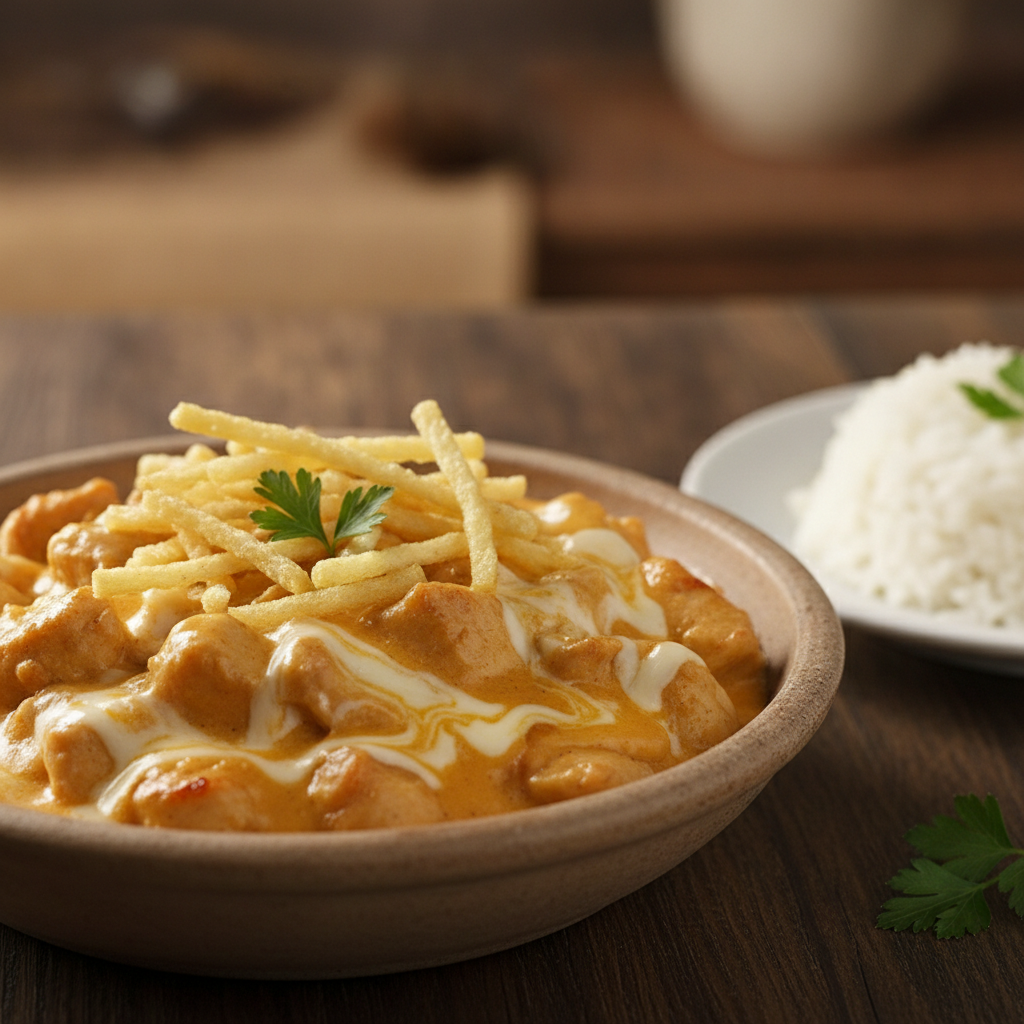 Prato tradicional - Strogonoff de Frango Cremoso com Molho de Catupiry