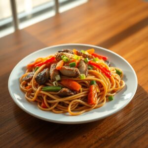 Image for Yakissoba Caseiro Econômico com Legumes e Frango: Sabor e Economia na Sua Mesa
